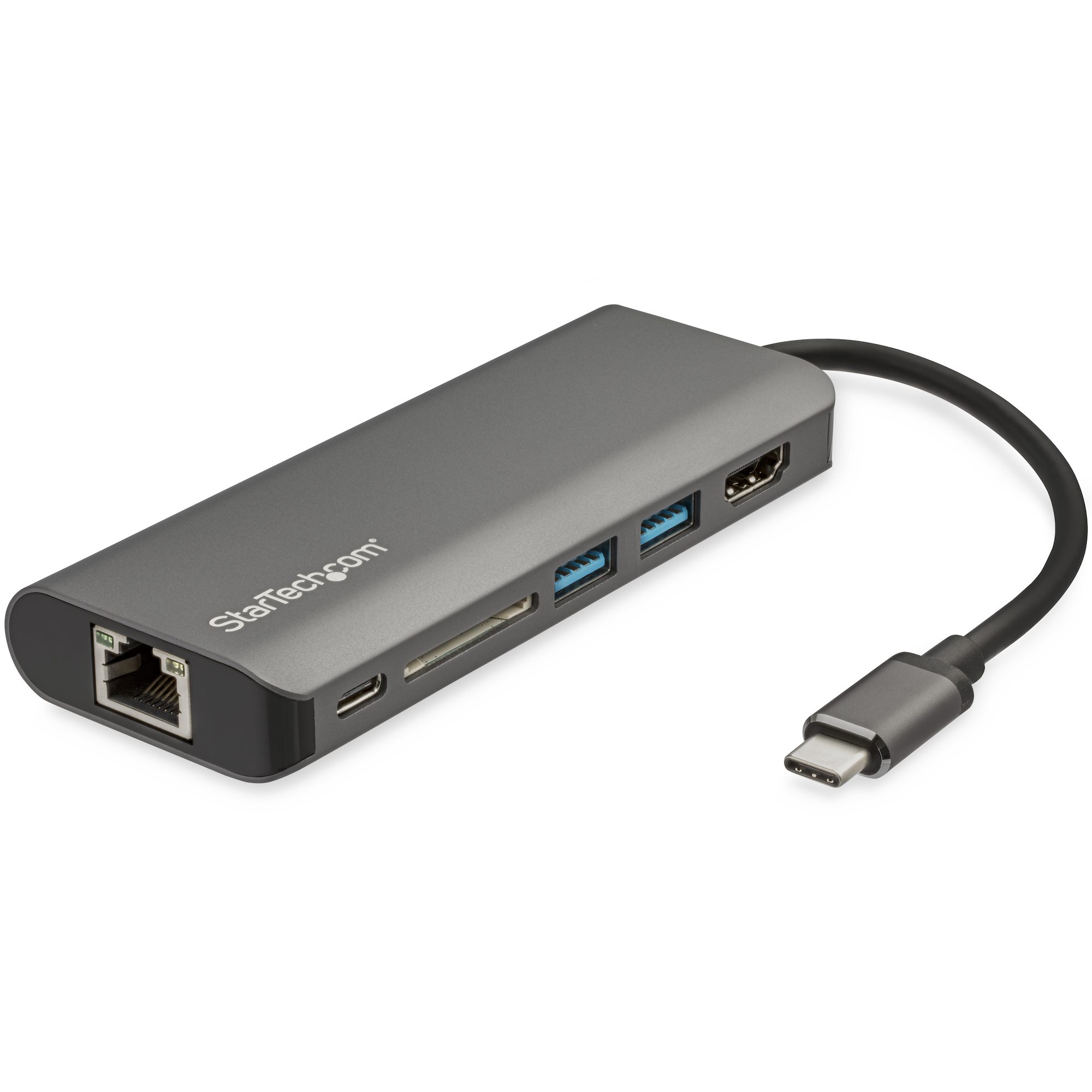 StarTech.com USB C Multiport Adapter - USB-C Travel Dock to 4K HDMI, 3x USB 3.0 Hub, SD/SDHC, GbE, 60W PD 3.0 Pass-Through - USB Type-C/Thunderbolt 3 - Upgraded Version of DKT30CSDHPD (DKT30CSDHPD3) - Estação de engate - USB-C - 1GbE - para P/N: ARMP