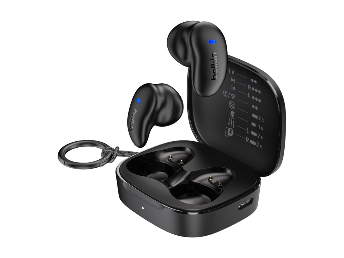 Belkin SoundForm Anywhere - Auscultadores sem fios com microfonoe - semi-in-ear - bluetooth - preto