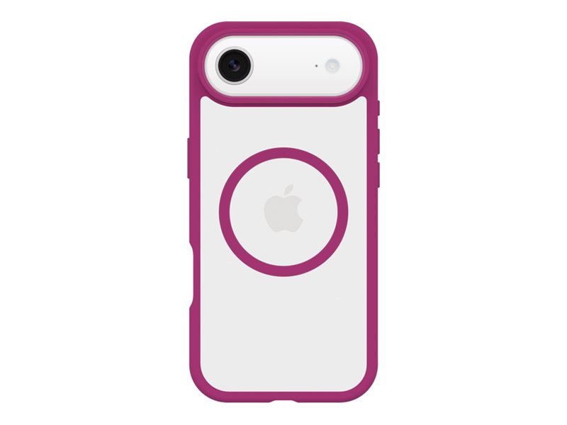OtterBox React Series - Tampa posterior para telemóvel - compatibilidade MagSafe - plástico - cristal de rosa (rosa/transparente) - para Apple iPhone Air