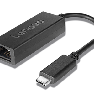 Lenovo USB-C to Ethernet Adapter - Adaptador de rede - USB-C - Gigabit Ethernet x 1 - preto - para ThinkSmart Hub 11H1