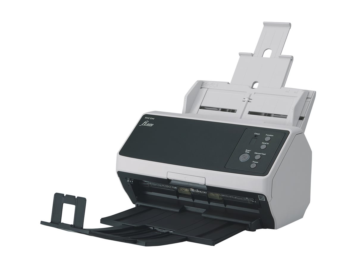 Ricoh fi-8150 - Escaneador de documento - CIS duplo - Duplex - 216 x 355.6 mm - 600 ppp x 600 ppp - até 50 ppm (mono) / até 50 ppm (cor) - ADF (100 folhas) - até 8000 varreduras por dia - USB 3.2 Gen 1, Gigabit LAN - para P/N: PA03770-0015, PA03810-0