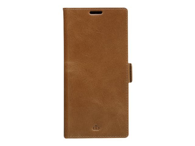dbramante1928 Copenhagen Slim - Capa flip cover para telemóvel - couro com granulação plena - canela - para Samsung Galaxy S22 Ultra