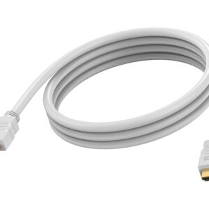 2 m HDMI cable - 8k at 60 hz - HDMI version 2.1 - 48 gbps - double shielded - gold plated connectors - HDMI (m) to HDMI (m) - outer diameter 7.3 mm - 28 awg - white