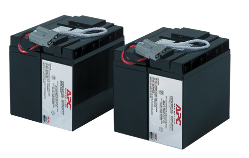 APC Replacement Battery Cartridge #55 - Bateria UPS - ácido de chumbo - 2 células - preto - para P/N: SMT2200C, SMT2200I-AR, SMT2200IC, SMT3000C, SMT3000I-AR, SMT3000IC, SUA3000I-IN