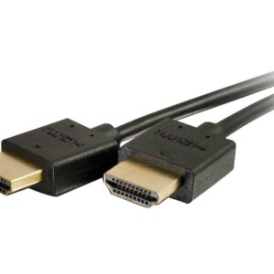 C2G 2ft 4K HDMI Cable - Ultra Flexible Cable with Low Profile Connectors - Cabo HDMI - HDMI macho para HDMI macho - 61 cm - proteção dupla - preto
