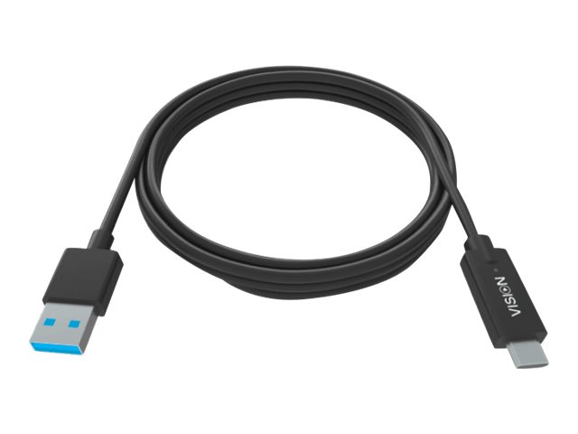2 m USB C to USB A cable -bandwidth 5 gbit/s - supports 3 a charging current - USB C 3.2 (m) to USB A 3.0 (m) - outer diameter 4.0 mm - 22+30 awg - black