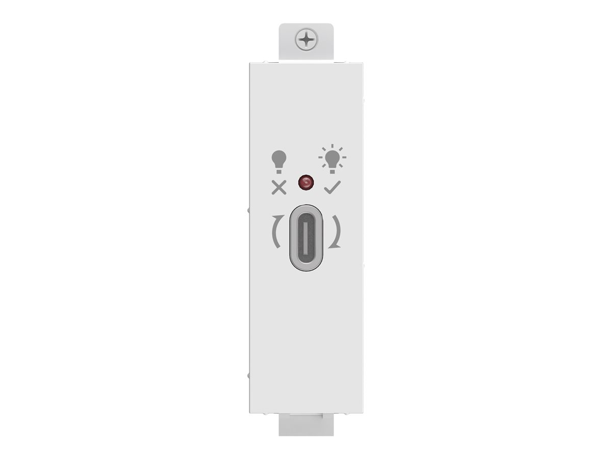 Modular AV faceplate component - USB C module - 3.2 type socket on the front - 3.2 type socket on the rear - supports 4k at 30 hz - supporting PD100 charging - fixes into techconnect surrounds - plastic - white