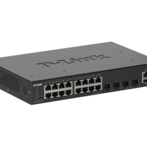 D-Link SmartPro DGS-1530-20 - Interruptor - inteligente - 16 x 10/100/1000 + 4 x 10 Gigabit SFP+ - desktop, montável em trilho