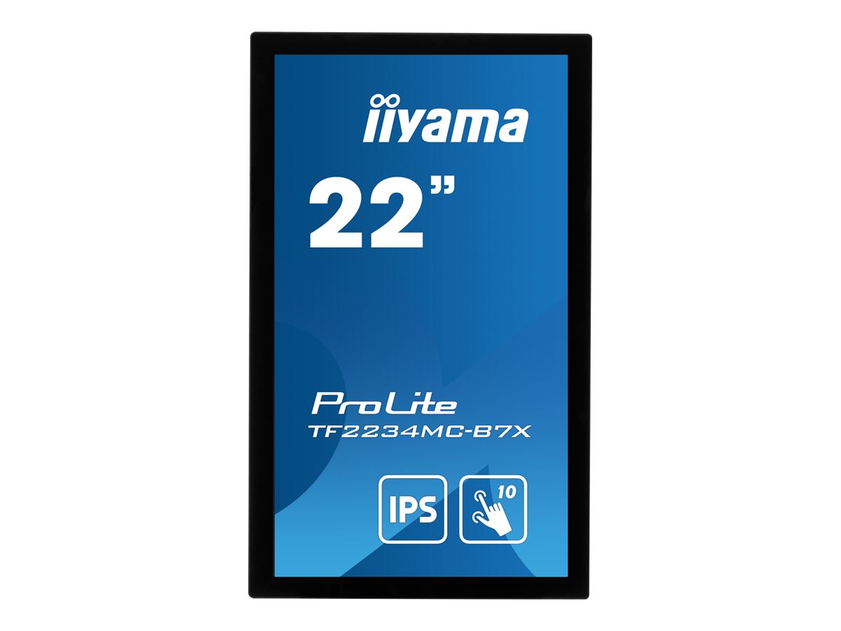 iiyama ProLite TF2234MC-B7X - Monitor LED - 22" (21.5" visível) - moldura aberta - ecrã de toque - 1920 x 1080 Full HD (1080p) @ 60 Hz - IPS - 350 cd/m² - 1000:1 - 8 ms - HDMI, VGA, DisplayPort - preto - Image 2