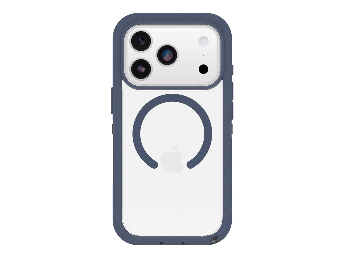 OtterBox Defender Series Pro XT - Tampa posterior para telemóvel - resistente - compatibilidade MagSafe - camada de policarbonato, elastómero termoplástico (TPE) - calças de ganga azul bebé - para Apple iPhone 17 Pro