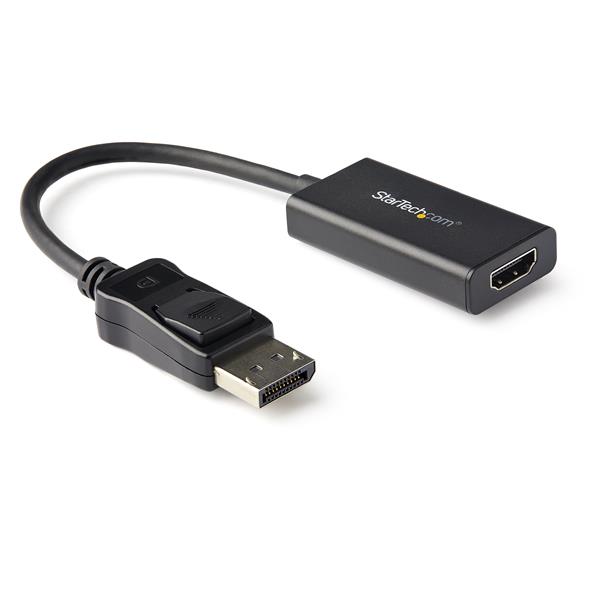 StarTech.com DisplayPort to HDMI Adapter, 4K 60Hz HDR10 Active DisplayPort 1.4 to HDMI 2.0b Video Converter, 4K DP to HDMI Adapter Dongle for Monitor/Display/TV, Latching DP Connector - Ultra HD, EMI Shielding (DP2HD4K60H) - Adaptador de vídeo - Disp