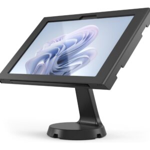 Compulocks Surface Pro 8-11 Apex Enclosure Mast Counter Stand - Kit de montagem (plataforma, caixa, montagem de parede) - para tablet - bloqueável - moldura metálica - preto - tamanho de tela: 8"-10" - interface de montagem: 100 x 100 mm - bancada -
