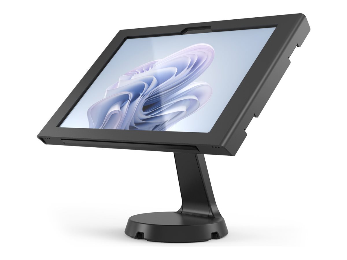 Compulocks Surface Pro 8-11 Apex Enclosure Mast Counter Stand - Kit de montagem (plataforma, caixa, montagem de parede) - para tablet - bloqueável - moldura metálica - preto - tamanho de tela: 8"-10" - interface de montagem: 100 x 100 mm - bancada -