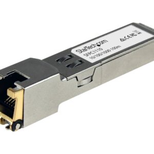 StarTech.com Cisco SFP-GE-T Compatible SFP Module, 1000BASE-T, SFP to RJ45 Cat6/Cat5e, 10/100/1000 Mbps, RJ-45 (Copper) 100m, Cisco IE3400, IE3300, IE3200, 1000MbE Mini GBIC Transceiver - Lifetime Warranty (SFPC1110) - Módulo de transceptor SFP (mini