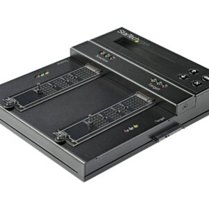 StarTech.com Standalone M.2 SATA & M.2 NVMe Duplicator and Eraser, HDD/SSD Cloner & Wiper for M.2 PCIe AHCI/NVMe, M.2 SATA, 2.5/3.5" SATA Drives, External Hard Drive Eraser/Duplicator, TAA - Drive Sanitizer/Copier - apagador/duplicador de unidade de estado sólido/disco rígido - Compatível com TAA