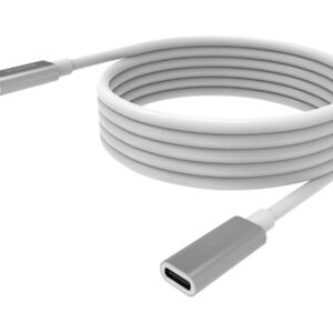 2 m USB C extension cable -USB 3.2 gen 1 5 gbps - supports 3 a charging current - USB C 3.2 (m) to USB C 3.2 (f) - outer diameter 4.5 mm - 22+30 awg - white