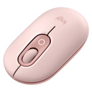 Logitech POP - Rato - emoji personalizável - óptico - 4 botões - sem fios - Bluetooth 5.1 LE - rosa