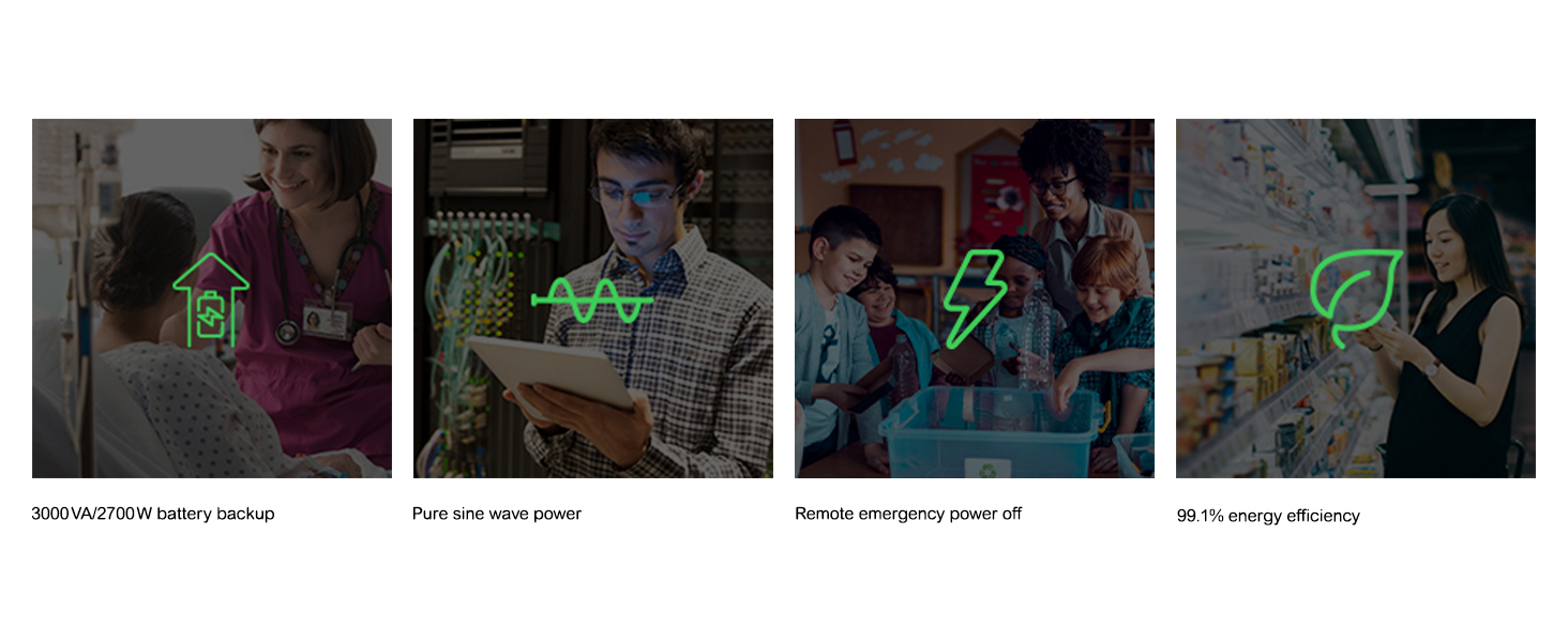 APC Smart-UPS SMT3000RMI2UC - UPS (montável em bastidor) - AC 230 V - 2700 Watt - 3000 VA - 1 fase - RS-232, USB - conectores de saída: 12 - 2U - preto - APC Take-Back - com APC SmartConnect - para P/N: AR3003, AR3003SP, AR3006, AR3006SP, AR3103, AR3 - Image 14