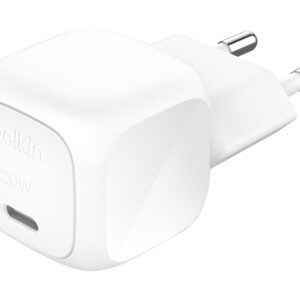 Belkin BoostCharge - Adaptador de alimentação - compacto - 20 Watt - Fornecimento de Energia 3.1, Fast Charge (USB-C) - branco