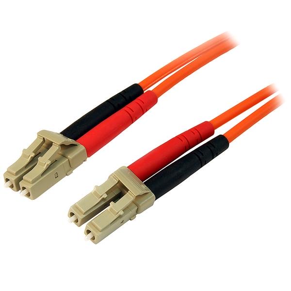 StarTech.com 2m Fiber Optic Cable - Multimode Duplex 50/125 - LSZH - LC/LC - OM2 - LC to LC Fiber Patch Cable (50FIBLCLC2) - Cabo de rede - multi-modo LC (M) para multi-modo LC (M) - 2 m - 2 m - fibra óptica - duplex - 50 / 125 micron - para P/N: GLC