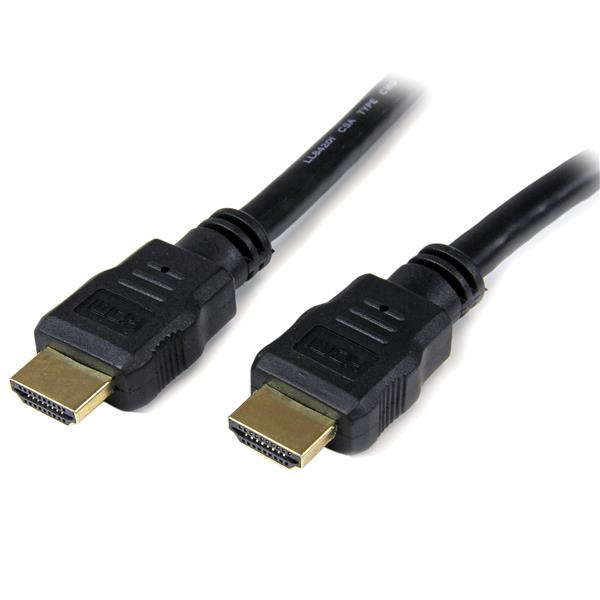 StarTech.com 1.5m High Speed HDMI Cable - Ultra HD 4k x 2k HDMI Cable - HDMI to HDMI M/M - 5 ft HDMI 1.4 Cable - Audio/Video Gold-Plated (HDMM150CM) - Cabo HDMI - HDMI macho para HDMI macho - 1.5 m - proteção dupla - preto - para P/N: MSTCDP122HD