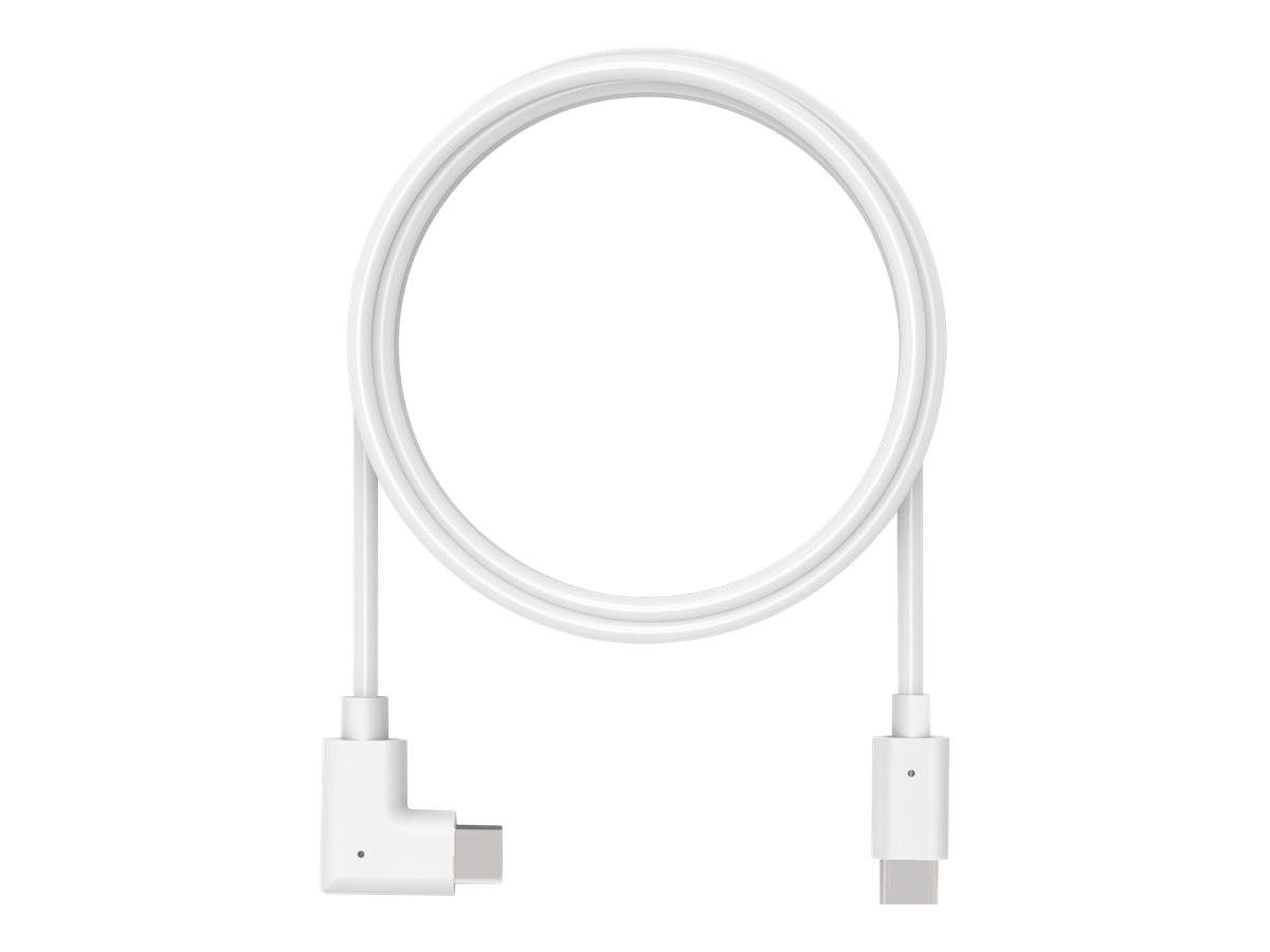 Compulocks 6ft Charge & Data USB-C to USB-C 90-Degree Cable Right Angle - Cabo USB - USB-C (M) reto para USB-C (M) em ângulo reto - 1.83 m - branco - para Compulocks BrandMe, Space Flex, Space Kiosk, Space Rail, Space Reach, Space Rise