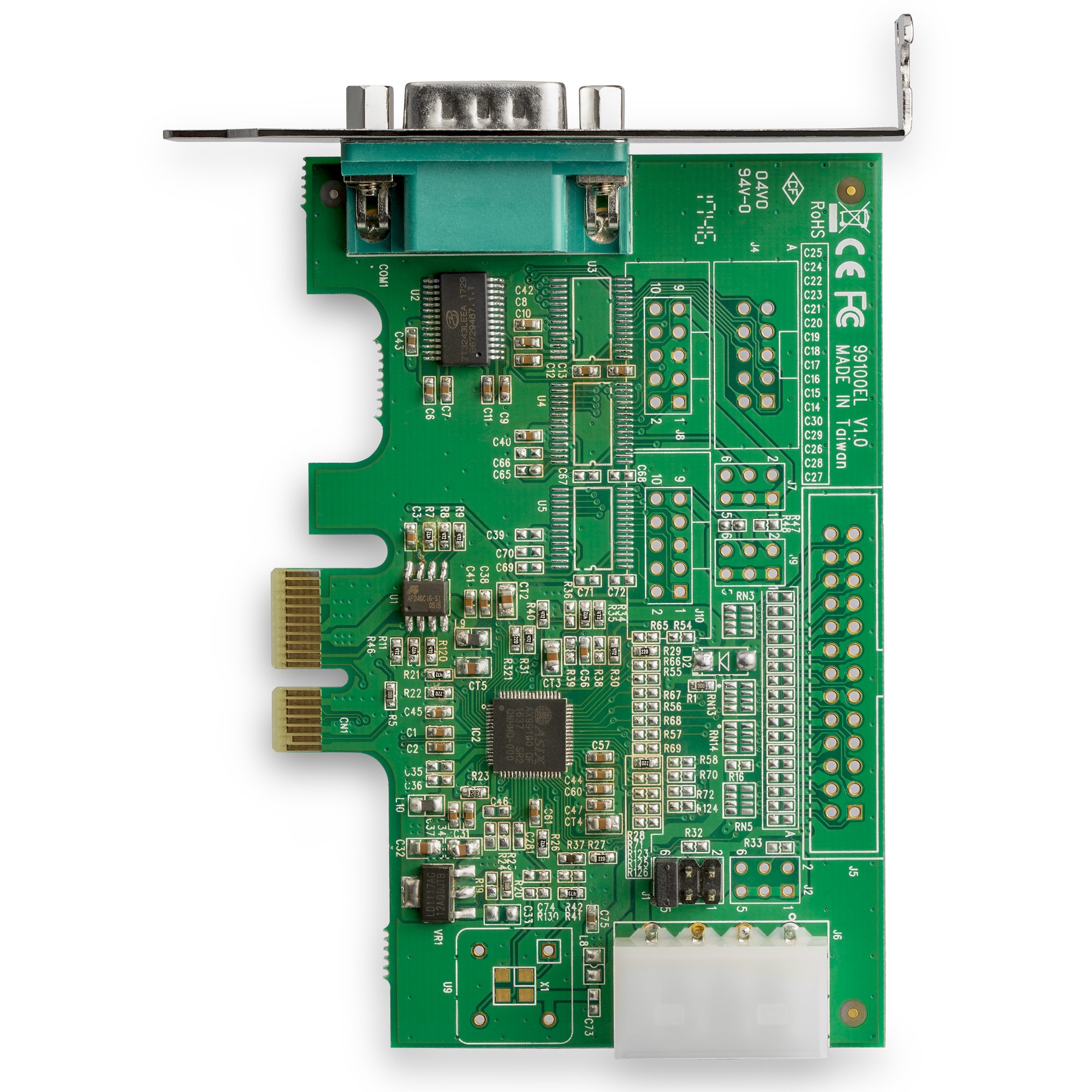 StarTech.com 4-port PCI Express RS232 Serial Adapter Card, PCIe RS232 Serial Host Controller Card, PCIe to Serial DB9 Card, 16950 UART, Desktop Expansion Card, Windows, macOS, Linux - Full/Low-Profile Brackets (PEX4S953) - Adaptador serial - PCI Expr - Image 4
