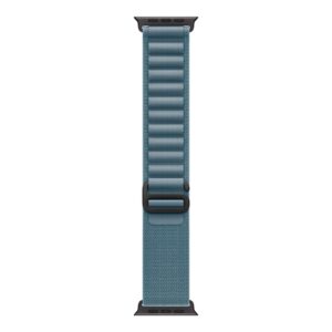 Apple - Laço para relógio inteligente - 49 mm, acabamento em titânio preto - tamanho Médio - azul celeste - para Watch Hermès Series 9, SE 3, Series 10, Series 11, Series 8, Series 9, Ultra 2, Ultra 3