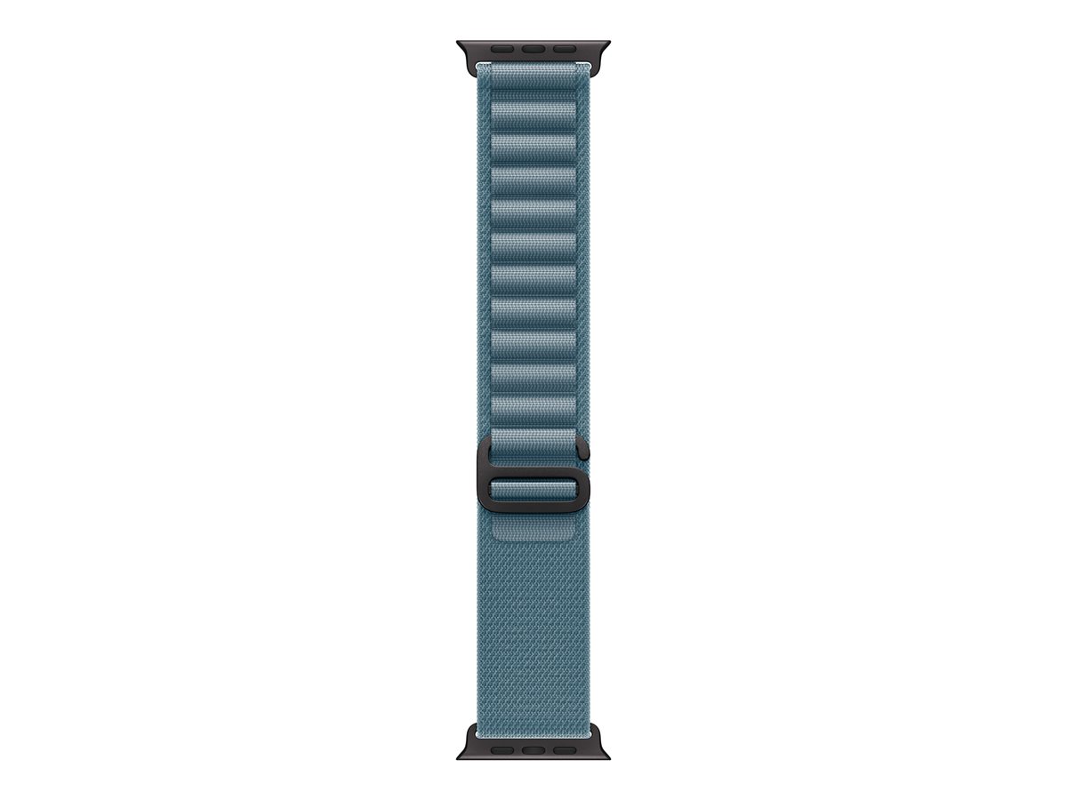 Apple - Laço para relógio inteligente - 49 mm, acabamento em titânio preto - tamanho Médio - azul celeste - para Watch Hermès Series 9, SE 3, Series 10, Series 11, Series 8, Series 9, Ultra 2, Ultra 3