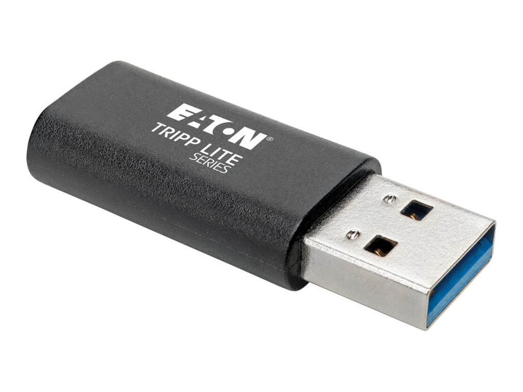 Eaton Tripp Lite Series USB 3.0 Adapter Converter USB-A to USB Type C M/F USB-C - Adaptador USB - USB Tipo A (M) para USB-C (F) - USB 3.0 - 5 V - 900 mA - moldado - preto - para P/N: U360-004-SLIM, U442-DOCK24DL2A, U442-DOCK24DL3A, U444-2H-DL, U444-H