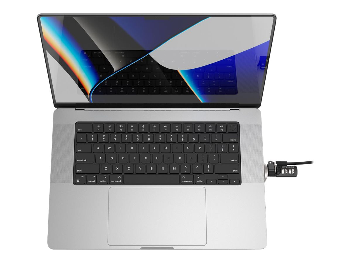 Compulocks Ledge Lock Adapter for MacBook Pro 16" M1, M2 & M3 with Combination Cable Lock - Adaptador de trava de ranhura de segurança - com cadeado de combinação - para Apple MacBook Pro 16 (M1, M2) - Image 3