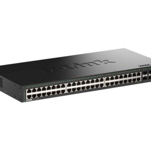 D-Link SmartPro DGS-1530-52 - Interruptor - inteligente - 48 x 10/100/1000 + 4 x 10 Gigabit SFP+ - desktop, montável em trilho