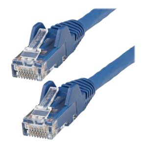 StarTech.com 1m LSZH CAT6 Ethernet Cable, 10 Gigabit Snagless RJ45 100W PoE Network Patch Cord with Strain Relief, CAT 6 10GbE UTP, Blue, Individually Tested/ETL, Low Smoke Zero Halogen - Category 6 - 24AWG (N6LPATCH1MBL) - Cabo patch - RJ-45 (M) par