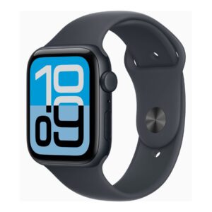 Apple Watch SE 3 (GPS + Cellular) - 44 mm - alumínio meia-noite - relógio inteligente Com banda de desporto - fluoroelastómero - meia noite - tamanho da banda: M/L - 64 GB - LTE, Wi-Fi 4, Bluetooth - 5G - 33 g