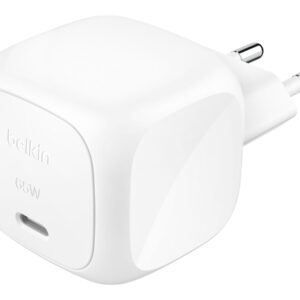 Belkin BoostCharge - Adaptador de alimentação - compacto - 65 Watt - Fornecimento de Energia 3.1 (USB-C) - branco