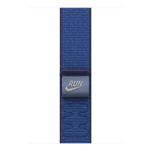 Apple Nike - Laço para relógio inteligente - 46mm - 145-220mm - fita azul - para Watch Hermès Series 9, SE 3, Series 10, Series 11, Series 8, Series 9, Ultra 2, Ultra 3