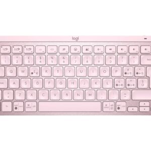 Logitech MX Keys Mini - Teclado - retroiluminação - Bluetooth - QWERTY - Espanhol - rosa