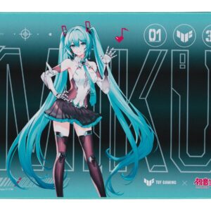 ASUS TUF Gaming P1 Hatsune Miku Edition - Tapete de rato - azul-verde