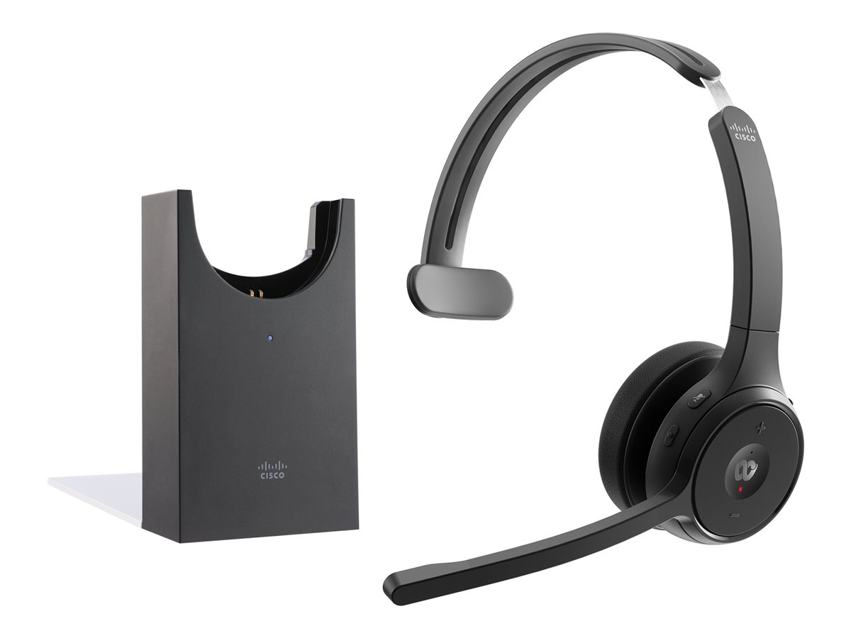 Cisco Headset 721 - Auscultadores - no ouvido - bluetooth - sem fios - preto carvão - Cisco Webex Certified