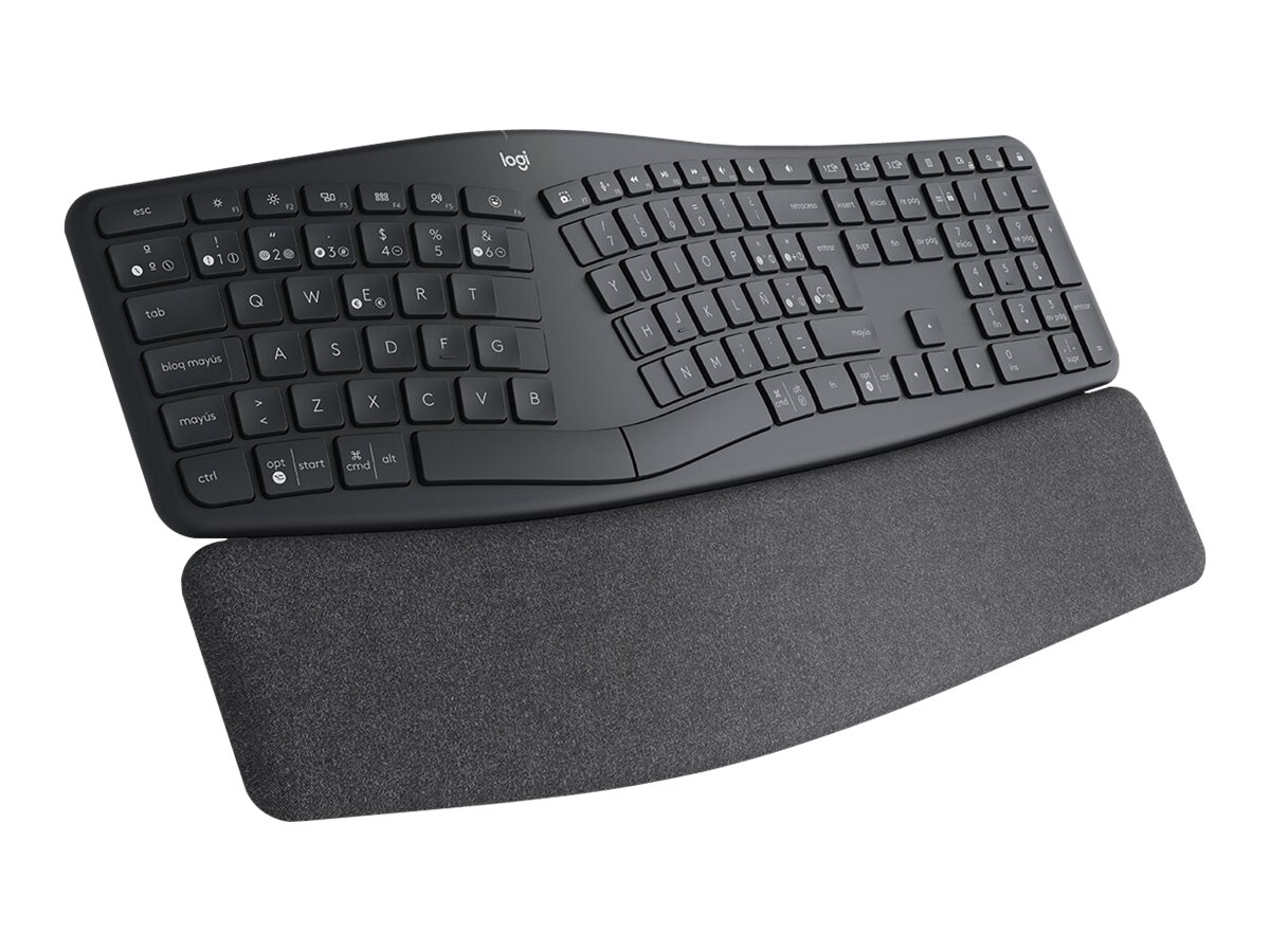 Logitech Ergo Series ERGO K860 for Business - Teclado - full size - sem fios - 2.4 GHz, Bluetooth 5.0 LE - QWERTY - Espanhol - Europa - grafite - Image 3