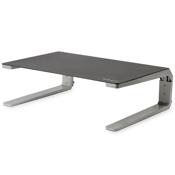 StarTech.com Monitor Riser Stand - For up to 32" Monitor - Height Adjustable - Computer Monitor Riser - Steel and Aluminum (MONSTND) - Plataforma - para Monitor - alumínio, aço - tamanho de tela: 32" - Computador de mesa