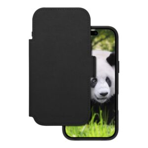 dbramante1928 Lynge - Capa flip cover para telemóvel - compatibilidade MagSafe - couro com granulação plena - preto - para Apple iPhone Air