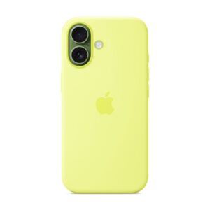 Apple - Tampa posterior para telemóvel - compatibilidade MagSafe - silicone - neon amarelo - para iPhone 17