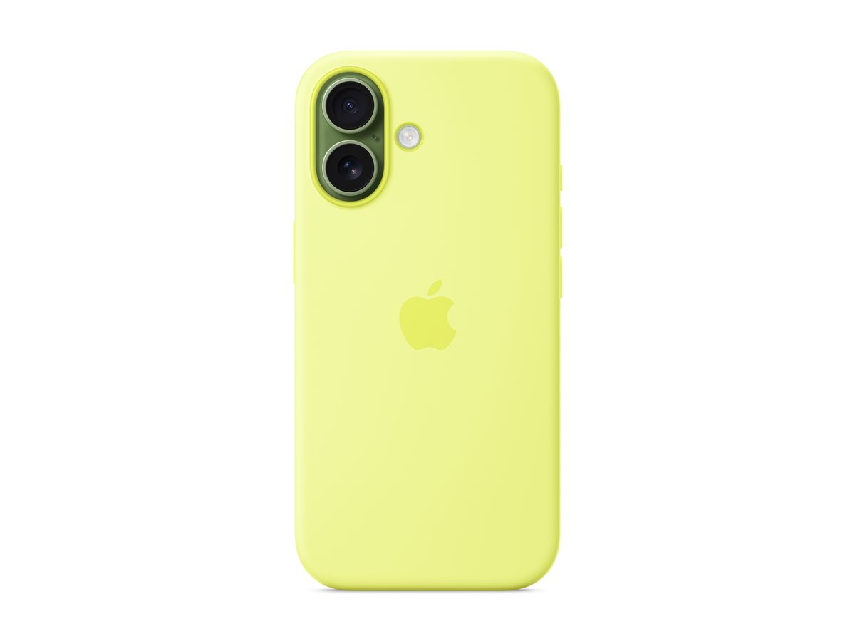 Apple - Tampa posterior para telemóvel - compatibilidade MagSafe - silicone - neon amarelo - para iPhone 17