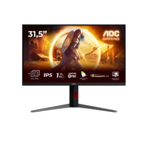 AOC Gaming U32G4U - Monitor LED - gaming - 32" (31.5" visível) - 3840 x 2160 4K UHD (2160p) @ 160 Hz - Fast IPS - 400 cd/m² - 1000:1 - DisplayHDR 400 - 0.5 ms - 2xHDMI, DisplayPort - preto, vermelho