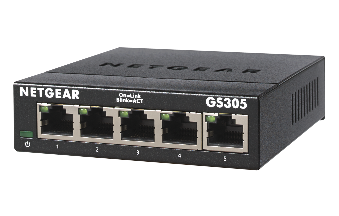 NETGEAR GS305 - Interruptor - sem gestão - 5 x 10/100/1000 - desktop, montável na parede - Image 2
