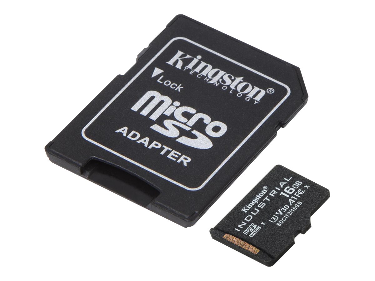 Kingston Industrial - Cartão de memória flash (adaptador microSDHC a SD Incluído) - 16 GB - A1 / Video Class V30 / UHS-I U3 / Class10 - microSDHC UHS-I - Image 2