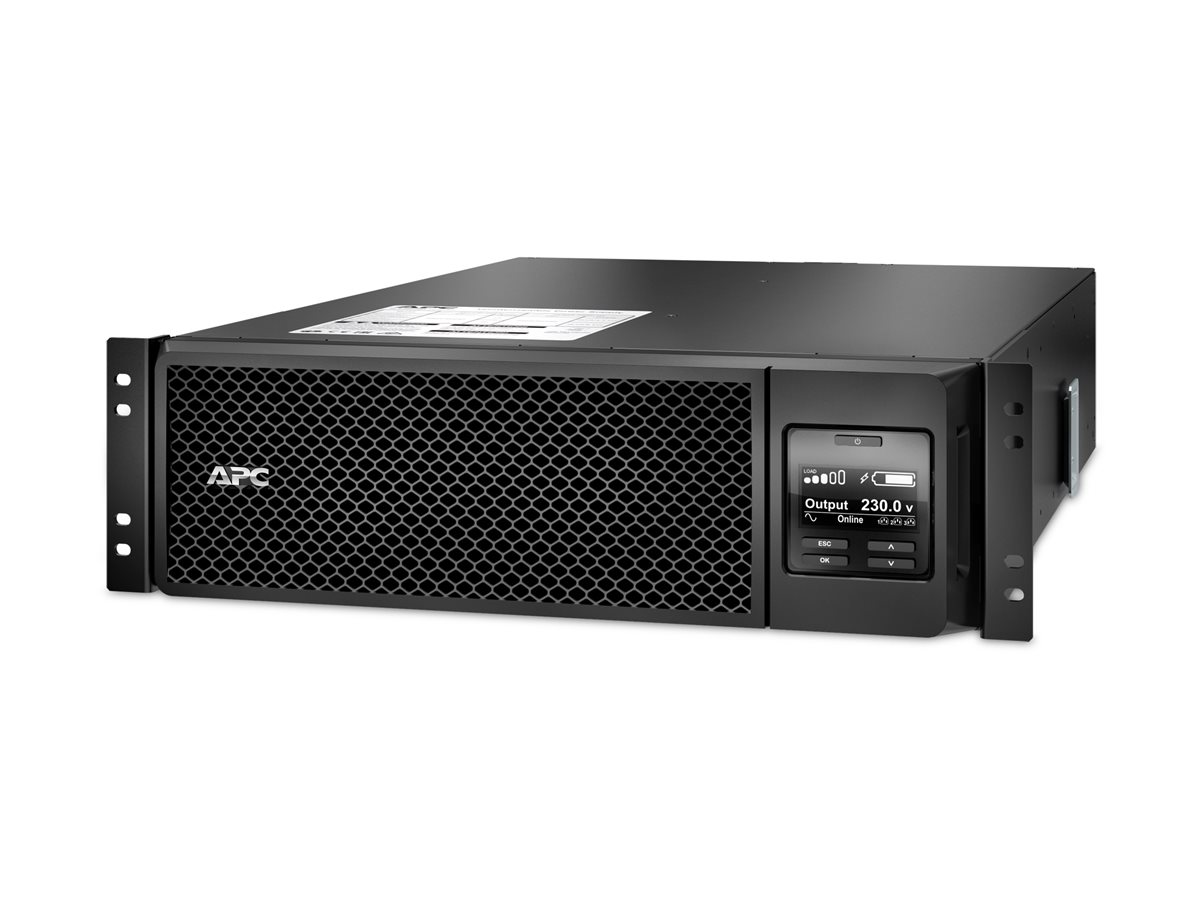 APC Smart-UPS SRT 5000VA RM - UPS (montável em bastidor) - AC 230 V - 4500 Watt - 5000 VA - USB - conectores de saída: 12 - 3U - preto - para P/N: AR2487G, AR3100W, AR3105SP, AR3105W, AR3300W, AR3305W, AR4038IX432, NBWL0356A