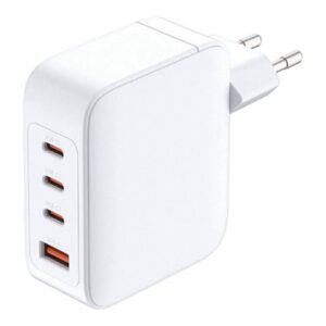D-Link DCF-141 - Adaptador de alimentação - GaN - 140 Watt - 5 A - Fornecimento de Energia 3.1, QC 4.0 - 4 conectores de saída (3 x USB-C, USB Tipo A) - Europa