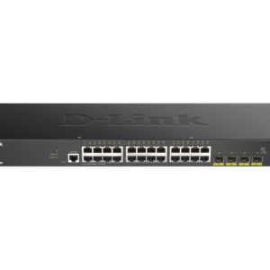 D-Link DGS 1250-28X - Interruptor - L3 Lite - inteligente - 24 x 10/100/1000 + 4 x 10 Gigabit SFP+ - montável em trilho
